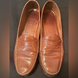 COLE HAAN Men’s Brown Leather Woven Loafers Size:11.5D
